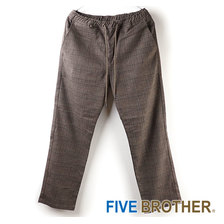 FIVE BROTHER CHECK EASY PANTS BROWN 152090CH画像