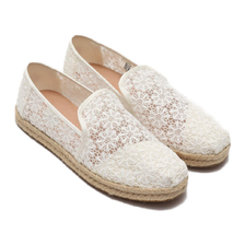 TOMS DECONSTRUCTED ALPARGATA ROPE Natural Floral Lace 10013386画像