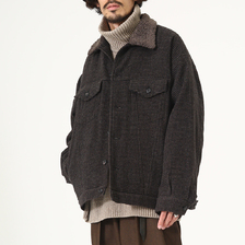 marka COWBOY JACKET - falkland wool tweed - M20C-05BL01C画像