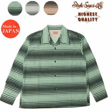 STYLE EYES 長袖 フランネル スポーツ シャツ "GRADATION STRIPES" SE28537画像