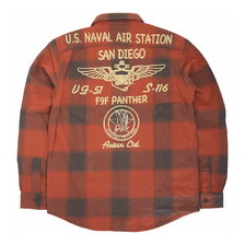 AVIREX LS NAVAL LIGHT NELL SHIRT BROWN 6105139画像