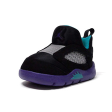JORDAN BRAND JORDAN 5 RETRO LITTLE FLEX TD BLACK/NEW EMERALD/GRAPE ICE CK1228-007画像