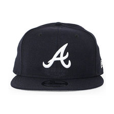 NEW ERA ATLANTA BRAVES 9FIFTY SNAPBACK CAP NAVY NEATBR325画像