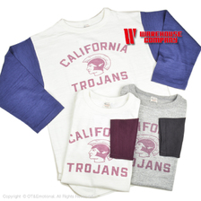 WAREHOUSE Lot 4800 7分袖ベースボールT TROJANS画像