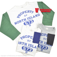 WAREHOUSE Lot 4800 7分袖ベースボールT NORTH ISLAND画像