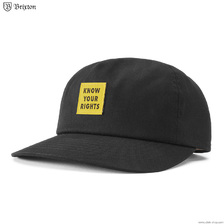 Brixton KNOW YOUR RIGHT LP CAP (BLACK)画像