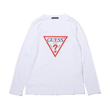 GUESS LADIES L/SLV TEE SHIRT WHITE YJ3K9450K-WHT画像
