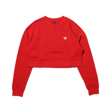 GUESS LS CREW NECK CROP SWEATSHIRT RED W0GI63R4BD2-G58画像