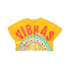 GUESS SS VIBRAS CROP TEE YELLOW W91P0HR5JK2-G2B画像