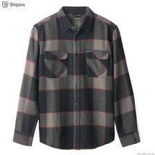 Brixton BOWERY L/S FLANNEL (HEATHER GREY/CHARCOAL)画像