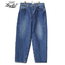 GOLD 14oz. DENIM 5POCKET WIDE PANTS HARD WASHED GL41935H画像