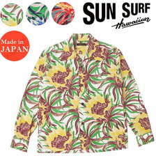 SUN SURF 長袖 コットンフランネルシャツ アロハ NIGHT BLOOMING CEREUS SS28526画像