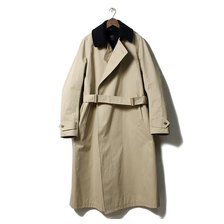 SCYE BASICS GIZA COTTON GABARDINE TIELOCKEN COAT BEIGE 5120-73520画像