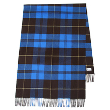 Johnstons CASHMERE STOLES (190cm&times;70cm) BLUE&times;BROWN AU5399画像