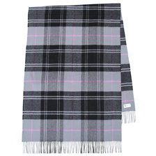 Johnstons CASHMERE STOLES (190cm&times;70cm) GREY&times;PINK AU5397画像