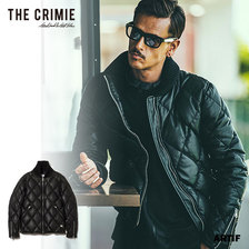 CRIMIE DIAMOND QUILT SHEEP LEATHER DOWN JACKET CR1-02L5-JK06画像
