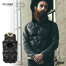 CRIMIE &times; Rocky Mountain LEATHER DOWN VEST CR1-C2L5-JK01画像