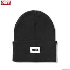 OBEY BOLD LABEL ORGANIC BEANIE (BLACK)画像