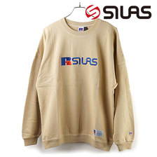SILAS &times; RUSSELL PIGMENT DYE SWEAT CREW BEIGE 110203012006画像