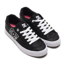 DC SHOES Ws CHELSEA PLUS TX SE BLACK/WHITE/PINK DW192013-KWP画像