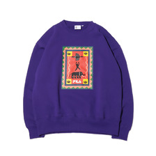 FILA &times; Shuntaro Takeuchi CREWNECK SWEAT SHIRT PURPLE FM9921-40画像