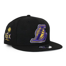NEW ERA LOS ANGELES LAKERS 9FIFTY ICON SNAPBACK CAP BLACK CS70562648画像