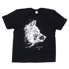 Supreme &times; Yohji Yamamoto 20FW Scribble Wolf Tee BLACK画像