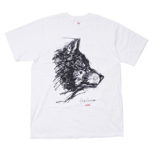 Supreme &times; Yohji Yamamoto 20FW Scribble Wolf Tee WHITE画像