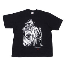 Supreme &times; Yohji Yamamoto 20FW Scribble Portrait Tee BLACK画像