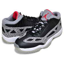 NIKE AIR JORDAN 11 RETRO LOW IE black/fire red-cement grey 919712-006画像