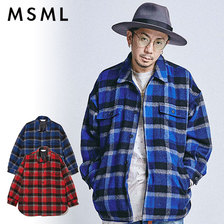 MSML WOOL CHECK SHIRT JACKET M11-02L5-JK03画像