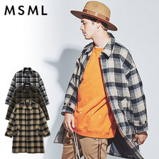 MSML WOOL CHECK COAT M11-02L5-JK02画像