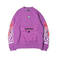 NIKE AS U NK CREW FLC NR PURPLE NEBULA/BRIGHT CRIMSON/BLACK DC5344-570画像