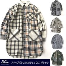 gym master スナップボタン2WAYチェックロングシャツ G557645画像