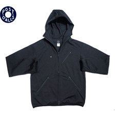 POST OVERALLS 3601 E-Z HOODIE MID WEIGHT POLY JERSEY dark charcoal heather画像