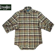 GITMAN VINTAGE L/S REGULAR FIT B.D. FLANNEL SHIRTS beige画像