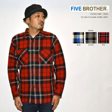 FIVE BROTHER エクストラヘビーフランネルワークシャツ 152050画像