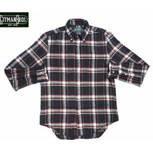 GITMAN VINTAGE L/S REGULAR FIT B.D. FLANNEL SHIRTS black画像