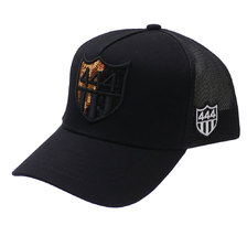 YOSHINORI KOTAKE DESIGN &times; BARNEYS NEWYORK GOLD 444LOGO SPANGLE MESH CAP BLACK画像