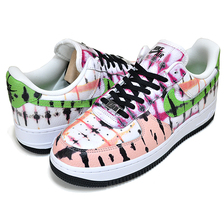 NIKE WMNS AIR FORCE 1 07 QS TIE-DYE white/green strike CW1267-101画像