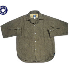 POST OVERALLS 3205 E-Z CRUZ-R2 COTTON TWEED HERRINGBONE SHIRTS olive heather画像