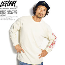 LEFLAH HAND WRINTING LOGO LONG TEE -BEIGE-画像