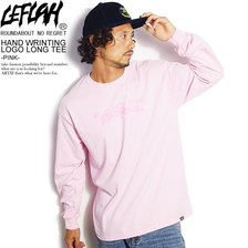 LEFLAH HAND WRINTING LOGO LONG TEE -PINK-画像