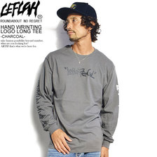 LEFLAH HAND WRINTING LOGO LONG TEE -CHARCOAL-画像