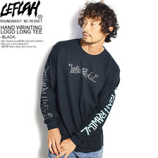LEFLAH HAND WRINTING LOGO LONG TEE -BLACK-画像