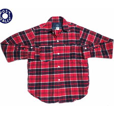 POST OVERALLS 3205 E-Z CRUZ-R2 COTTON FLANNEL SHIRTS red x navy画像