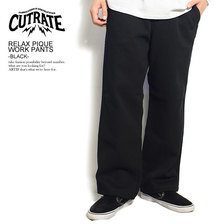 CUTRATE RELAX PIQUE WORK PANTS -BLACK- CR-20AW059BL画像