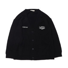 UGG TOKYO LOGO EMBROIDERY CARDIGAN BLACK 20AW-UGTP05画像