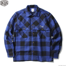 Deus Ex Machina OUTSKIRTS FLANNEL SHIRT (BLUE) DPT20014画像