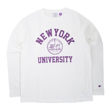 Champion MADE IN USA T1011 RAGLAN LONG SLEEVE T-SHIRT NEW YORK UNIVERSITY C5-S404-010画像